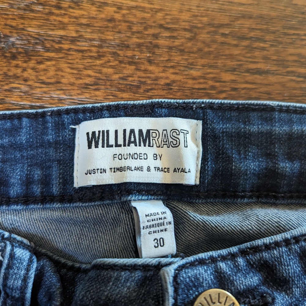William Rast Dark Blue Cropped Jeans with Fringe - Picture 6 of 7